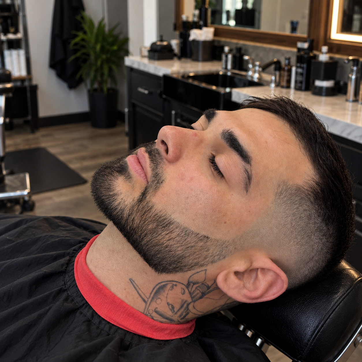 Haircut and beard trim at Fade Society